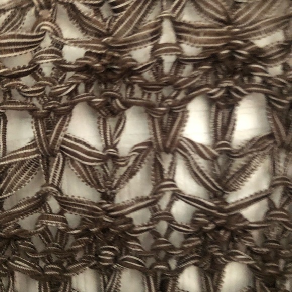 Denver Hayes eclectic Crochet Cropped Shrug Brown Vest  size medium - Picture 5 of 10